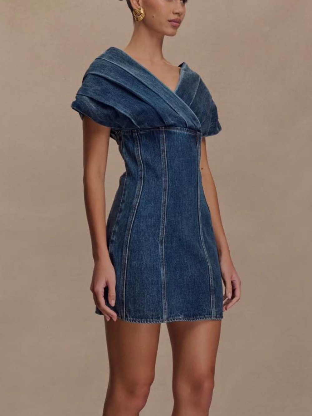 Meshki Pasqal Denim Mini Dress